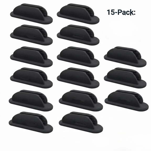 15‑Pack Flexible Silicone Adhesive Pen Holders, Pencil Organizer for Desk, Wall, Clipboard, Locker and Car Dashboard, Office and Teacher Supplies