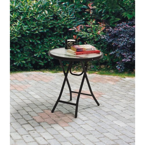 Mainstays 18" Folding Side Table, Black