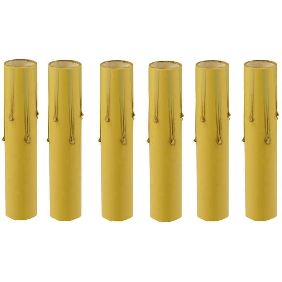 Creative Hobbies 1775 - 4 Inch Tall Antique Look Drip Candle Socket Covers ~Candelabra Base, 6 Pcs