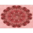 thumbnail image 1 of Ahgly Company Indoor Rectangle Patterned Light Coral Pink Area Rugs, 5' x 8', 1 of 6
