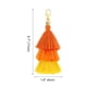 thumbnail image 2 of Borlas de tres capas 6.7 pulgadas Llavero de bolsa encanto bohemio para hacer joyas, decoración (Naranja/Amarillo), 2 of 7