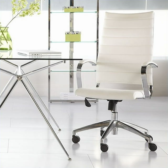 Eurostyle Axel Chaise Haute de Bureau en Blanc