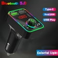 thumbnail image 4 of RHEA- 2Pcs 3.1A Car Bluetooth Fm Transmitter Led Pd Adapter Mp3 Player 2 Usb Charger, 4 of 6