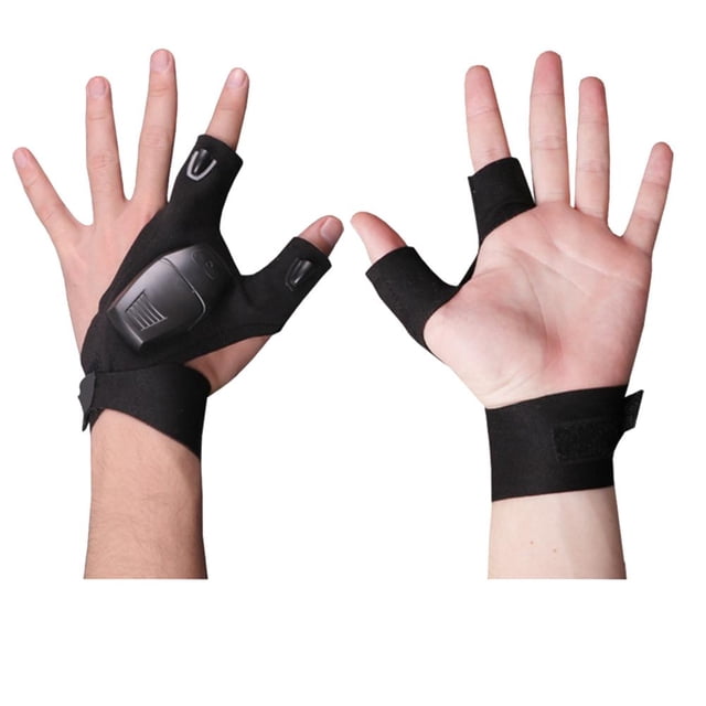 Guantes sin dedos para pesca al aire libre Linterna LED Campamento Senderismo Guantes de ciclismo Hugtrwg Para estrenar