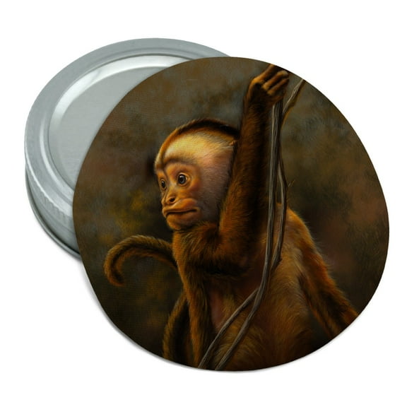 Capuchin Monkey Organ Grinder Round Rubber Non-Slip Jar Gripper Lid Opener