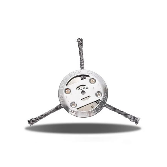 Universal Steel Wire Trimmer Head, Steel Wire Trimmer Head for Weed Eater, Universal-SteelWire Grass Trimmers Heads, Adapter Kit for Gardening Lawnmower(3-Blades)