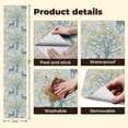 thumbnail image 5 of Boho Peel and Stick Wallpaper 23.6in x 9.8ft Whimsical Forest Deer Tree Floral Elements Light Blue Contact Paper Vinyl Self-Adhesive Removable Wall Paper for Bedroom Nursery Renter Friendly, 5 of 8