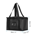 thumbnail image 2 of Unique Bargains Sac d'Épicerie Pliable Isolé Réutilisable 11'x6.7'x7.9' pour Livraison de Nourriture avec Fermeture Éclair, Noir, 2 of 6