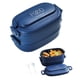 thumbnail image 1 of Batería de Cocina Fiambrera Bento de 2 capas sin BPA de 1550 ML para adultos y niños (azul oscuro) Wdftyju Libre de BPA, 1 of 5