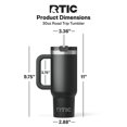 thumbnail image 6 of RTIC Road Trip 30 oz Leak-Resistant Straw Lid Ceramic Lined Tumbler, Black, 6 of 7