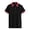 Black, variant on Adult Mens Polos Shirt Short Sleeve Button Tee Shirts Loose Fit Brown TShirt for Men