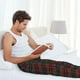 thumbnail image 5 of Balery Tartan Plaid Pantalones de pijama para hombre, pijama ultraligero, pantalón de descanso-X-Large, 5 of 6