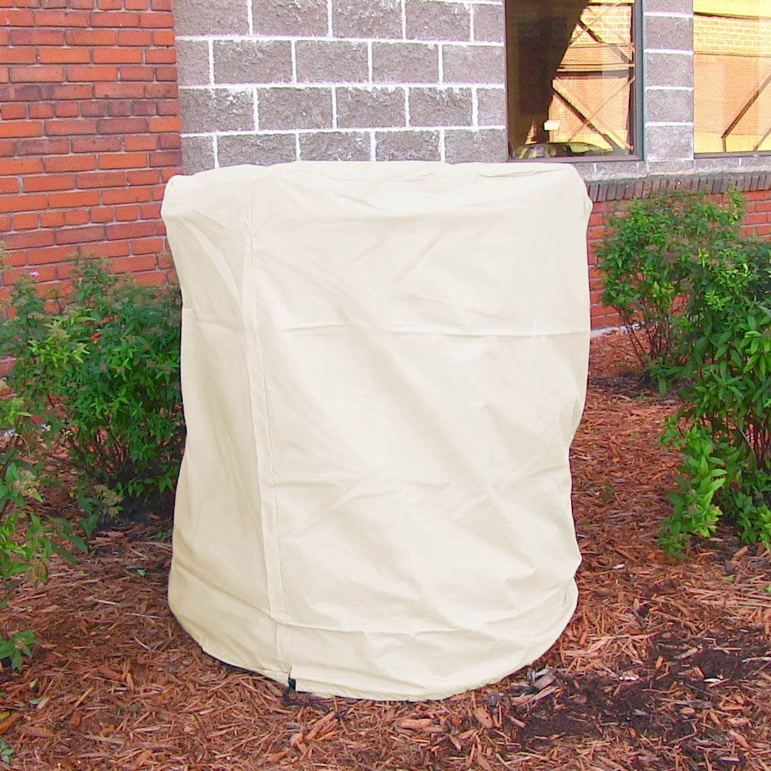 Sunnydaze Heavy Duty Outdoor Water Fountain Cover, Beige, 38 inch Diameter, 70 inch Tall