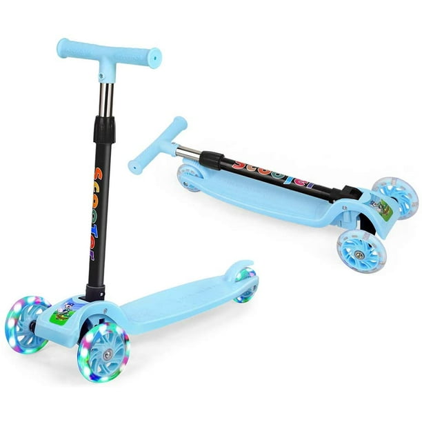 Kids Scooter 3 Wheel, 4 Adjustable Height, PU Flashing Wheels Scooter for  2-10 Years Old for Unisex by NEX