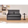 thumbnail image 5 of Leumius 3 in 1 Convertible Sleeper Sofa Bed, Modern Convertible Sofa Bed with 5-Position Adjustable Backrest,Velvet Pull Out Couch with Pull Out Bed for Living Room Furniture,Gray, 5 of 23