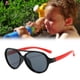 thumbnail image 4 of Bonitas gafas de sol redondas con protección UV para verano, gafas de sol para niños. negro rojo, 4 of 9
