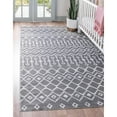 thumbnail image 6 of Unique Loom Moroccan Trellis Tribal Rug 6' x 9' Rectangle Dark Gray/Ivory, 6 of 8
