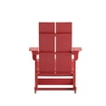 thumbnail image 6 of Flash Furniture Finn Dual Slat Back Adirondack Rocking Chair, Red, 6 of 9