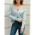 thumbnail image 3 of Sociala Womens Cute Cardigan Sweaters Loose Button Down Vintage Sweater Top with Pockets, 3 of 7
