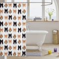thumbnail image 3 of Manfei Cute Flowers Shower Curtain 72Wx84L,Cartoon Bowtie Bathroom Shower Curtain, 3 of 5