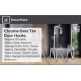 DecorRack Chrome Over Door Hooks, Dual Hook Hanging Closet Organizer ...