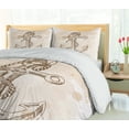 thumbnail image 5 of Ambesonne Anchor Duvet Cover Set, Navy Summer Holiday, 2-Calking, Brown Cream, 5 of 7