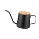 thumbnail image 4 of Cafetera de goteo para café, tetera, tetera de acero inoxidable de 350 ml con tapa de bambú, tetera para acampar, tetera de goteo para café negro, 4 of 9