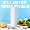 thumbnail image 2 of Gobelets de Sublimation 20 Oz Minces Droits, Acier Inoxydable Vierges de Sublimation Gobelet Mince, avec Couvercle et Paille, Lot de 4, 2 of 8