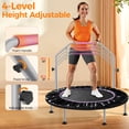 thumbnail image 4 of Tomile Mini Trampoline de Rebond, Transat D\'entraînement Physique Portable avec Ceinture à Boucle, Poignée Ajustable, Convient à l'Exercice D\'entraînement Physique Intérieur, 450 Lb, 4 of 9