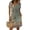 #12Army Green, variant on Summer Boho Maxi Dress for Women Floral Print Casual Loose Plus Size Short Sleeve V Neck Dress with Pockets Army Green L