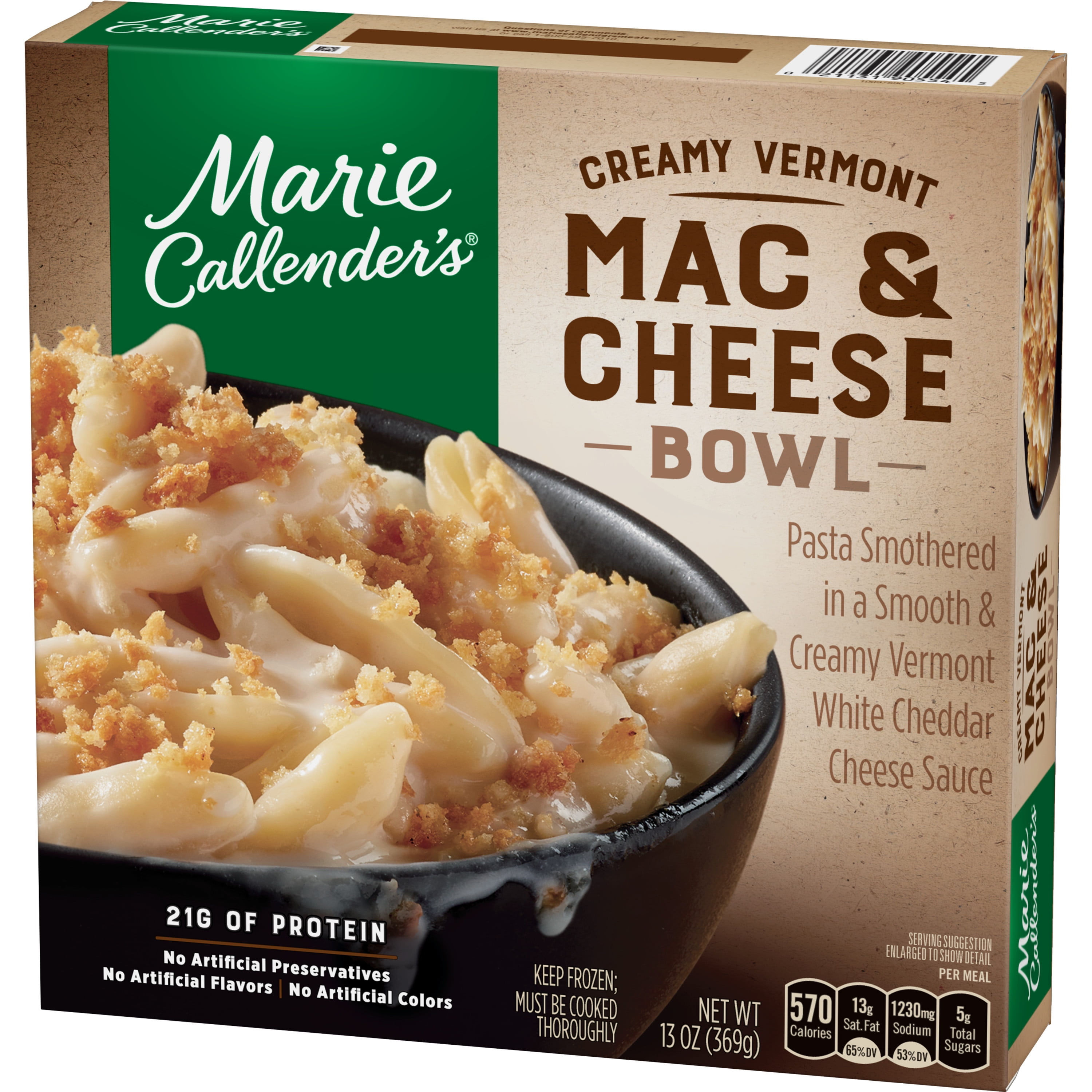 Marie Callender S Frozen Meal Creamy Vermont Mac Cheese Bowl 13 Ounce Walmart Com Walmart Com