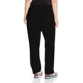 thumbnail image 2 of Just My Size OJ100 Comfortsoft Eco Smart Fleece Open-Hem Womens Sweatpants, Black Ebony - Size 1X, 2 of 4