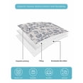thumbnail image 5 of Quilts Twin XL Size, Farmhouse Blue Floral Soft Comforter Bedding Set for Bed, Vintage Botanical Leaves Burlap Lightweight Quilted Bedspread with Pillow Cover(2 Pieces) for All Season, 68x98 Inch, 5 of 6