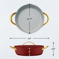 thumbnail image 4 of Tramontina Fiora 4.25-Quart Aluminum Ceramic Nonstick Multipurpose Pan with Lid, Induction-Ready, ILAG Swiss Coating, Oven & Dishwasher Safe - Merlot, 4 of 13