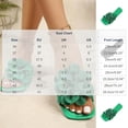 thumbnail image 3 of Samdudou Slide Sandals for Women Square Open Toe Slip On Flats 3D Floral Embellished Wide Strap Summer Shoes Dressy Casual Elegant Footwear Beach Wedding Party Vacation Travel Staples, 3 of 9