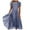 Grey, variant on Flowy Cocktail Dresses for Women Short Sleeve Crewneck Lace Contrast Chiffon A Line Ruffle Midi Dress Wedding Guest Dress