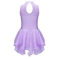 thumbnail image 2 of Alvivi Kids Girls Shiny Rhinestones Figure Ice Roller Skating Dress Sleeveless Ballet Dance Leotard Lavender 14, 2 of 7