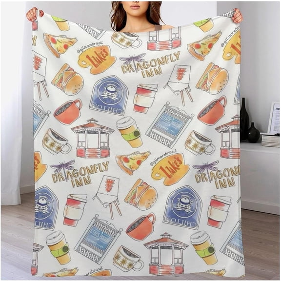 Flannel Throw Blanket, Girls Blanket White Nap Blanket Sofa Blanket