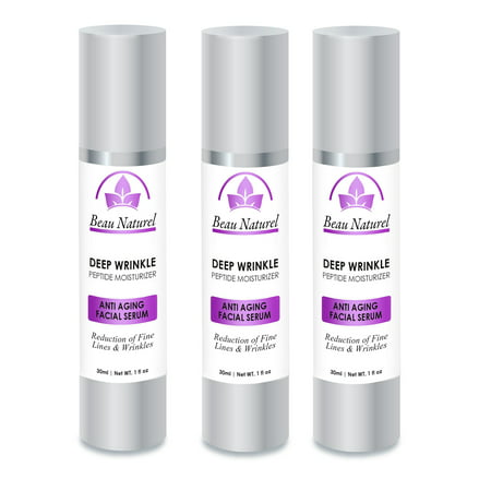 Deep Wrinkle Peptide Facial Serum (3 bottles) (Best Selling Beauty Products 2019)