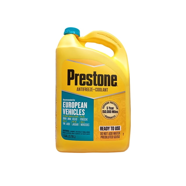 Prestone Anticongelante 50% Azul 3.78L Para Autos Europeos