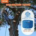 thumbnail image 3 of Outdoor Static Rope 12.7mm x 125ft, 32KN Breaking Strength for Escape, Rappelling, Rock Climbing, Includes Steel Snap Hooks, Blue, 3 of 11