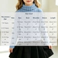 thumbnail image 3 of BXJX Girls Knit Sweaters, Long Sleeve Casual Warm Turtleneck Fall Pullover Tops Light Blue Size 9-10 T, 3 of 6
