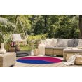 thumbnail image 3 of Simply Daisy 5' Round Bisexual Chevron Bisexual Chevron Chenille Indoor/Outdoor Rug, 3 of 4