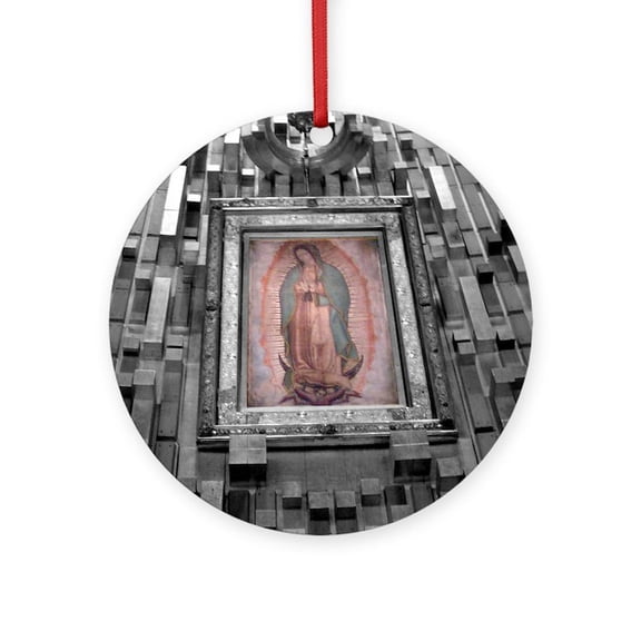 CafePress - Virgen De Guadalupe Origina - Round Wood Ornament 4"