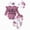 H1754-Purple, variant on TOWED22 Newborn Baby Girl Outfits 3-Piece Clothes Set Fall Winter Long Sleeve Crew Neck Print Romper Jumpsuit Flare Pants Headband Set(Purple,3-6 M)
