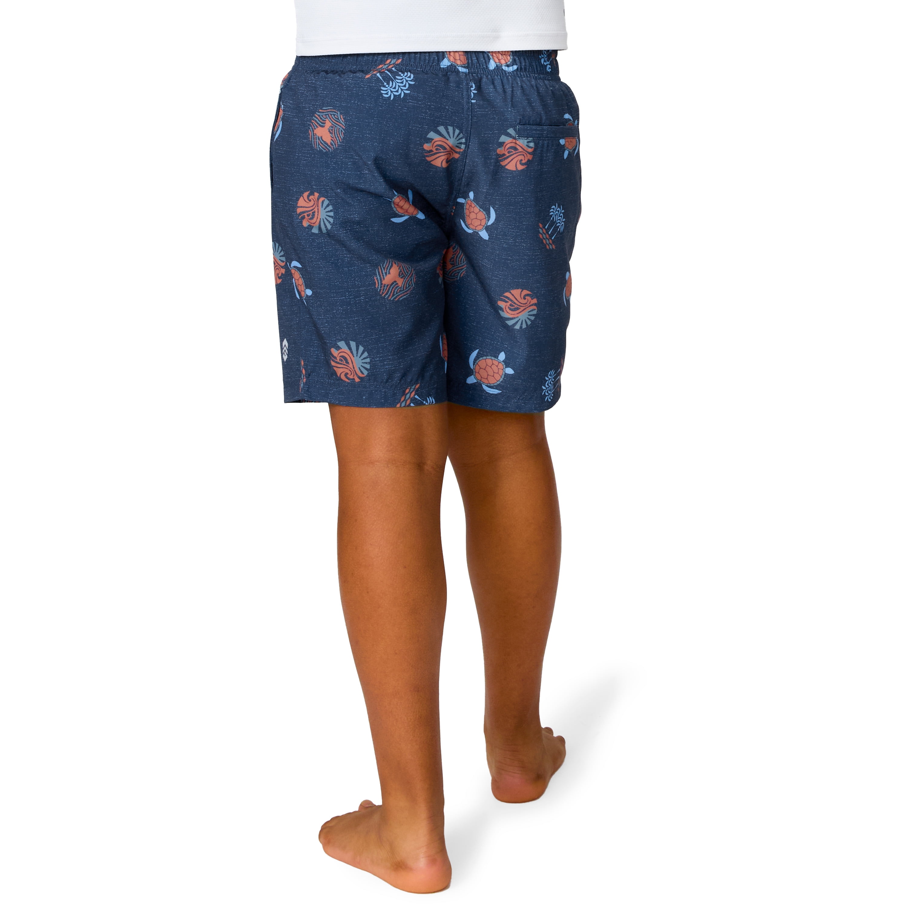 Free Country Boys' Sunset Voyage Swim Short Charcoal Sunset Voyage XS