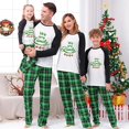 thumbnail image 2 of Pijama familiar a juego de Navidad, conjunto de pijama a cuadros verdes, colgante familiar, diseño exclusivo, 2023, 2 of 3