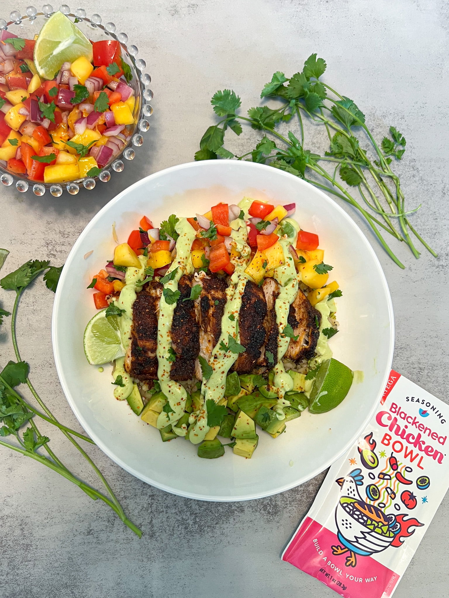 Riega Blackened Chicken Bowl Original Seasoning Mix, 8 Packets