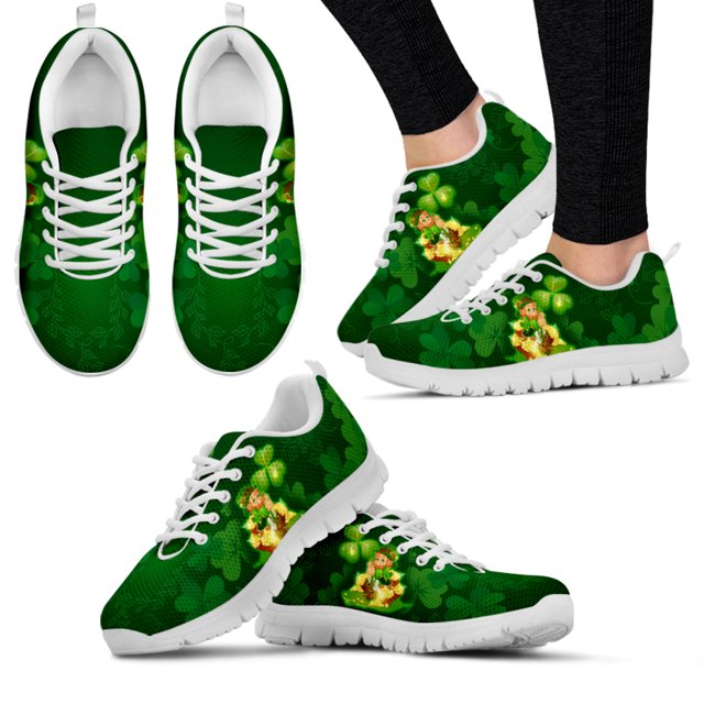 Zapatillas de deporte con diseño del Día de San Patricio, zapatillas de baloncesto con cordones y estampado de duendes, cómodas y de verano