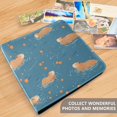 thumbnail image 4 of FORMRS 3 Ring Photo Album 4"x6" Self Adhesive Large Capacity PU Leather Cover, Capybaras Swimming, 4 of 8